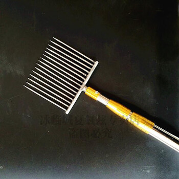 叉鱼钢叉带杆15齿捕龙虾泥鳅黄鳝不锈钢叉小号牛蛙纯手工自制户外青蛙