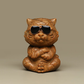 艺永轩 非洲小叶紫檀貔貅把玩件红木雕绿檀文玩木动物工艺品手把件