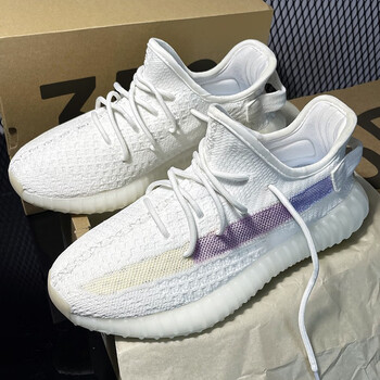 zlzp 椰子鞋350男春夏网面透气休闲运动鞋莆田女潮情侣款 彩虹白 35