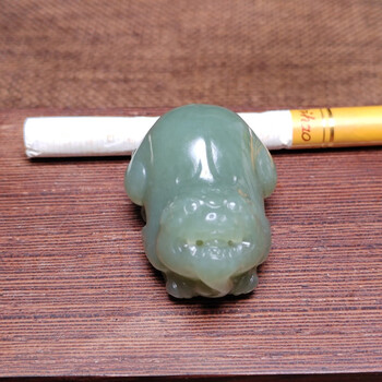 【旗舰】招财进宝新疆和田玉且末青白玉貔貅朝天吼吊坠挂件苏工国潮