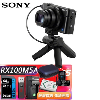 索尼（SONY）DSC-RX100M5A 索尼黑卡5数码照相机Vlog视频自拍美颜家用 