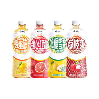 今麦郎新品荔枝爽雪梨柚子红西柚750ml15大瓶整箱果汁饮料大瓶甜心红