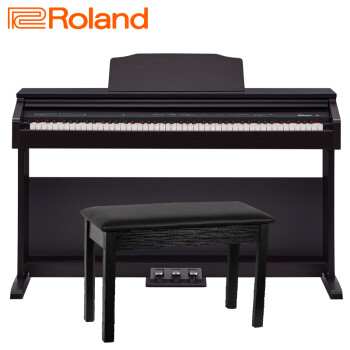 罗兰（Roland）电钢琴RP30 智能带盖88键重锤电子钢琴 专业初学者家用立式数码钢琴+木质琴架+全套礼包