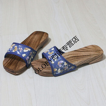 oloey2023夏季木拖鞋女款木屐夏季居家木鞋凉鞋一字拖黑蝴蝶39