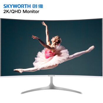 άSkyworth31.5Ӣ 2K/QHD 1800R ΢߿  Һʾ HDMI/DPӿڣCQ32AND