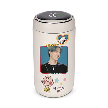 尤克达帝王一博周边保温杯定制刻字学生女高颜值可爱水杯子便携式智能