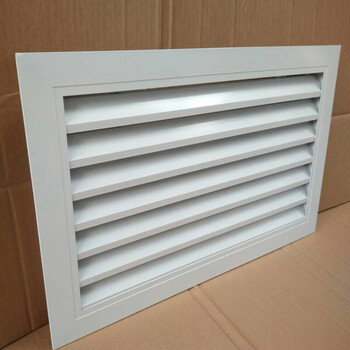 定制单层百叶风口铝合金空调进出风口百叶窗透气排风通风口外墙装饰罩
