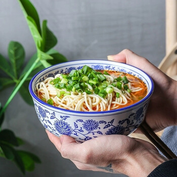 万园琦瓷兰州拉面专用碗牛肉面碗陶瓷碗拉面碗烩面碗粥碗碗店餐厅陶瓷