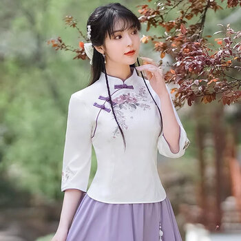 hapag lloyd轻奢民国大小姐套装裙复古中国风改良旗袍上衣日常穿汉服