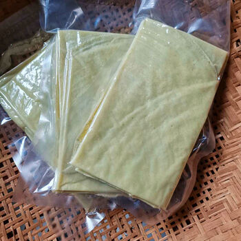 武汉豆皮 湖北天门特产农家手工豆皮现做湿豆皮新鲜豆饼豆丝豆折 叁斤