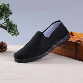 牛筋底老北京布鞋男夏季男休闲单鞋牛筋底步鞋帆布工作鞋橡胶底老北京