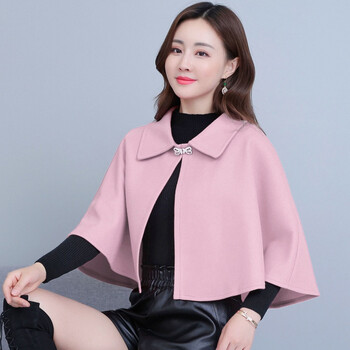 xpmr新品新品披肩冬秋小外套女2021秋冬新款百搭披肩斗篷小个子外搭短