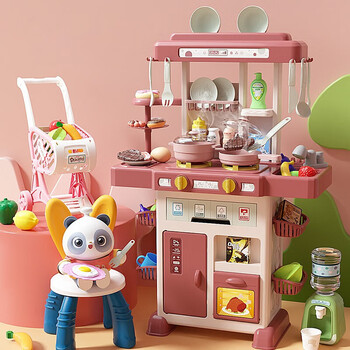 山头林村厨房玩具套装仿真煮做饭迷你厨具儿童3岁4女孩6过家家9迎新年