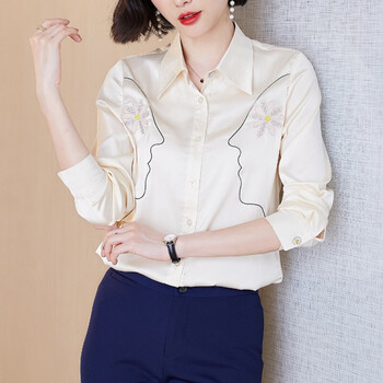 衬衫女长袖春装新款衬衣女士新品时尚学生打底衫女式春季女装上衣香槟