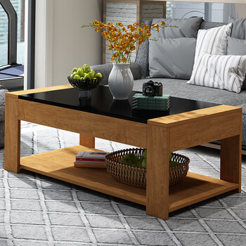 家乐铭品茶几茶台茶桌客厅多用12米宽大加厚加固实木质感现代简约欧式