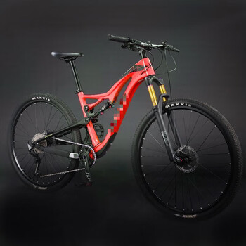 红色>婕茵桐速降山地车软尾自行车碳纤维禧玛诺11速29寸油刹越野超轻