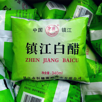镇江白醋食醋袋装白醋洗脸除垢家用足浴泡脚醋整箱白醋340ml30袋
