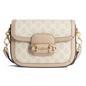 古驰(gucci)女包 经典马衔扣1955系列小号马鞍包 658574 米白色658574