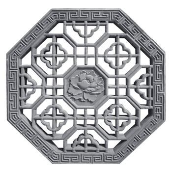 外墙装饰板仿古墙面浮雕装饰镂空窗花砖雕仿古砖雕中式园林古建围墙