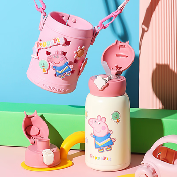 杯具熊儿童保温杯小猪佩琪水杯女生高颜值幼儿园小学生上学水杯30ml