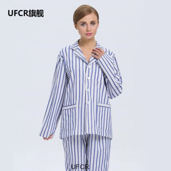 ufcr病号服睡衣衬衫病人衣服女长袖套装医院病员服宽松易穿脱病服女款