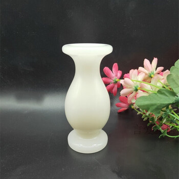 小米mi生态同款阿富汗玉花瓶装饰摆件阿富汗玉白玉花瓶玉石花瓶客厅