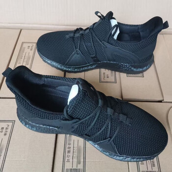 律盾lvdun专职消防员夏19作训鞋体能训练鞋网面黑色训练鞋火焰蓝备勤