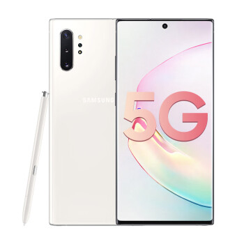 三星Galaxy Note10+ 5G(SM-N9760)骁龙855 后置四摄 智能S Pen 全网通双卡双待 游戏手机12GB+256GB密斯白