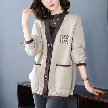 针织衫女春季新款女开衫毛衣外套宽松常规款韩版百搭披肩春秋外搭针织