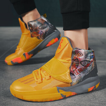 国潮联名儿童篮球鞋男童运动鞋欧文7代音速9限量版aj6运动鞋8桔色35