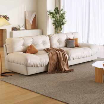 宏铮休闲轻奢懒人沙发小户型客厅家用云朵沙发简约现代布艺沙发奶油风