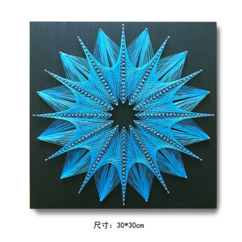 输赢绕线画几何图形钉子绕线画减压手工d i y材料包创意制作弦丝画