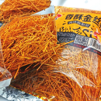 香酥金丝条辣条 麻辣面霸魔鬼丝零食面筋儿时怀旧火辣小吃 金丝条60g*