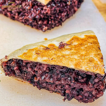 食芳溢紫米饼淄博 甜糯紫米糕糯叽叽糕点零食网红紫米老式糕点特产