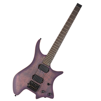 seed新手初学便携旅行黄贯中黄家驹24品无头电吉他金属摇滚吉他 紫色