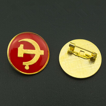 强磁铁扣吸铁石蝴蝶扣别针胸徽为人民服务党徽胸徽 党徽胸章 圆形党徽