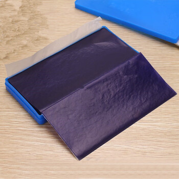 复写纸蓝色上海薄型双面蓝色48k复写纸印蓝纸400张盒装8点518点5cm华