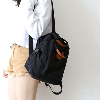 古思驰津布尼龙帆布双肩包女2023新款轻便时尚旅行小背包书包防水休闲