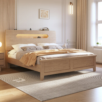 一号豪庭实木床 12晒图 实木床+2柜+棕垫 1.8m*2.0m