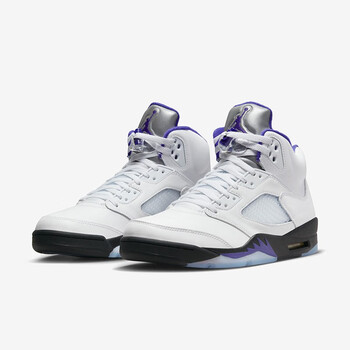 nikeairjordan5aj5白紫色康扣男子高帮复古篮球鞋dd0587141405