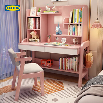 宜家ikea宜家南奢北华学习桌实木书桌小学生简约卧室男08米单桌颜色