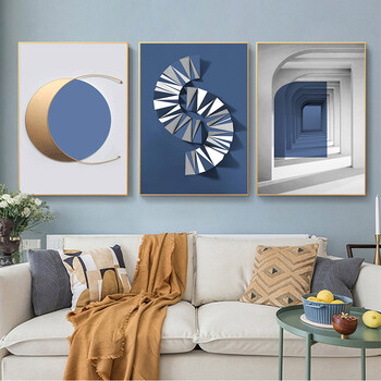 菲落晶瓷装饰画客厅沙发背景墙挂画现代简约卧室温馨房间几何抽象壁画