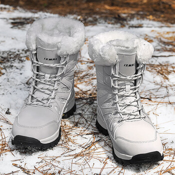 361断码2023年冬季新款户外雪地靴女防水防滑加绒加厚中筒东北旅游