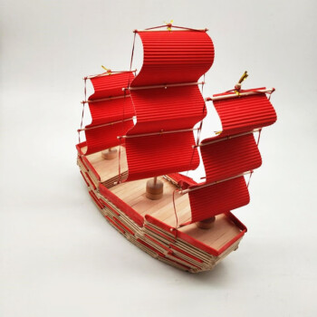 矢向雪糕棒冰棒棍diy手工制作帆船轮船模型材料儿童创意玩具木棍 帆船