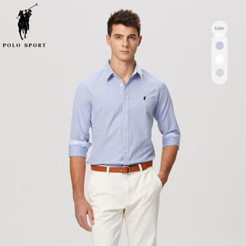poloralphlauren拉夫劳伦poort男士长袖衬衫保罗2023年春季新款纯色