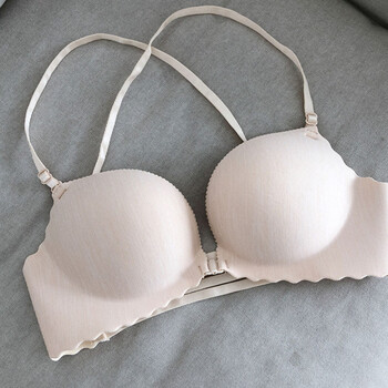 都市丽人2019新款时尚百搭性感透明内衣秋韩版时尚无痕无钢圈聚拢文胸