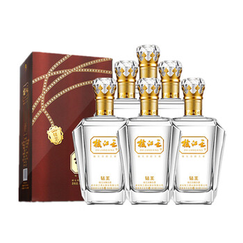 枝江淡雅白酒枝江王钻王中华老字号湖北特产枝江酒42度礼盒装整箱500