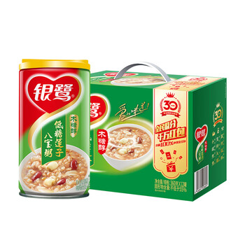 银鹭8月新货银鹭八宝粥360g12罐整箱速食粥精选健康营养学生代餐粥8月