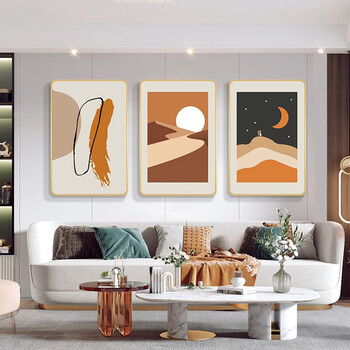 客厅电视背景墙装饰画卧室房间主卧挂画玄关ins风高级感民宿墙上壁画