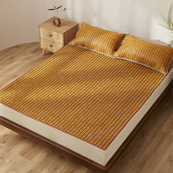 中精质造凉席夏天麻将席天然楠竹舒爽透气耐磨包边清凉消暑家用席子